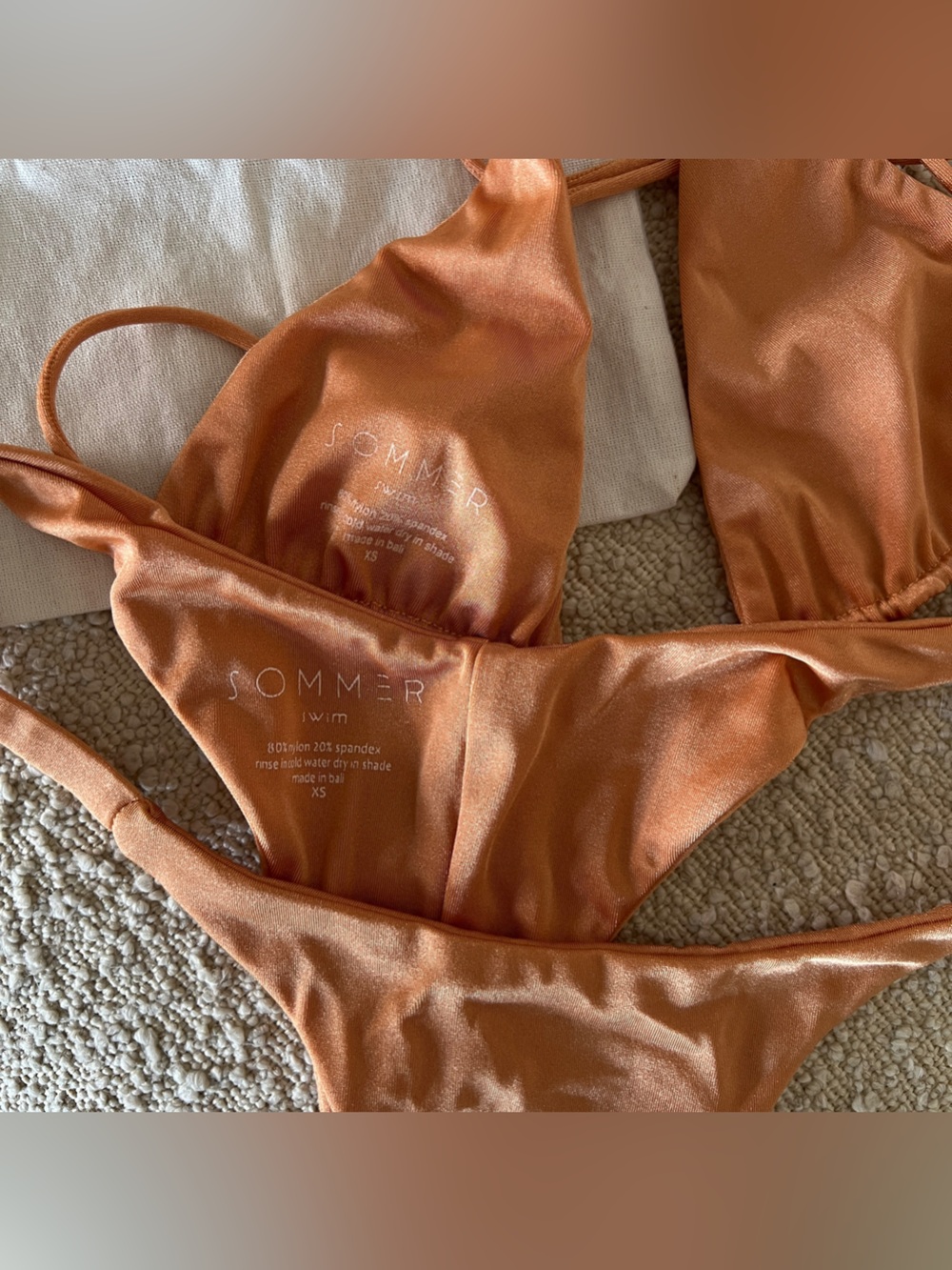 Sommer Swim French rose cheeky bikini set xs - Picture 2 of 4